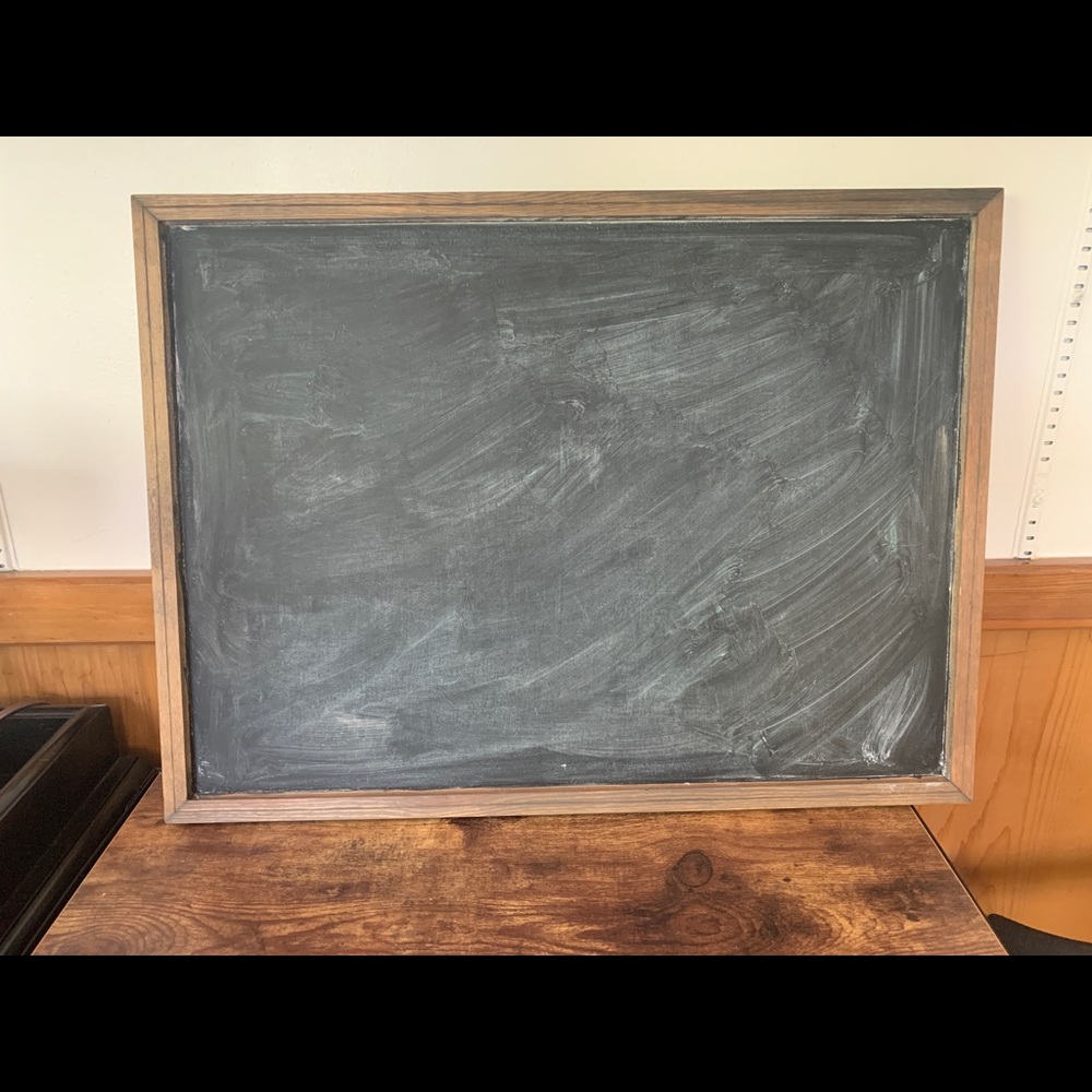 Wood framed chalk board